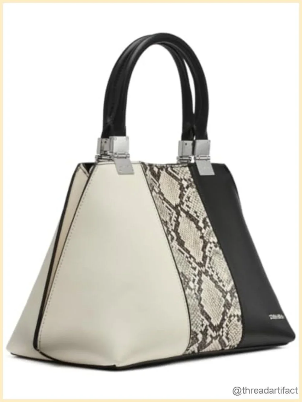Vinyl Satchel with Removable Crossbody Strap 2-in-1